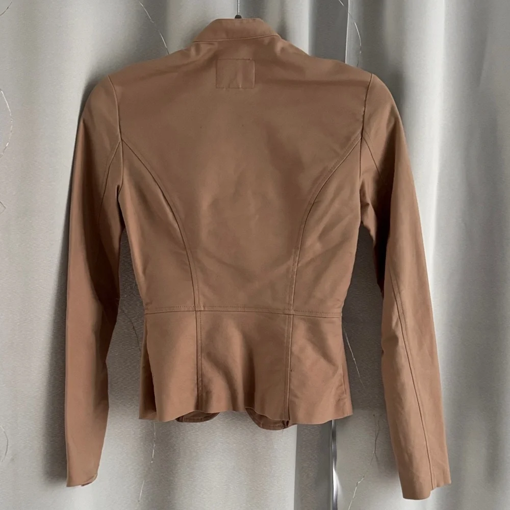 Dynamite Tan Military-Style Women's Jacket with Gold Buttons XS like new